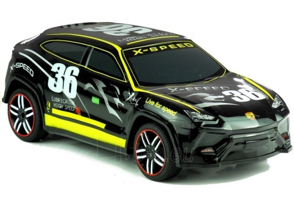 Nuotoliniu būdu valdomas X-Speed sportinis automobilis, juodas paveikslėlis 5 iš 10