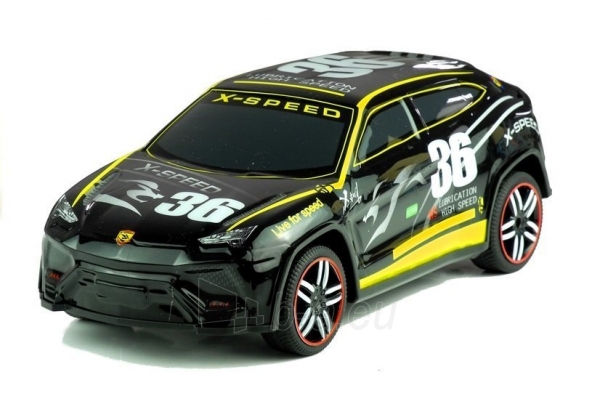 Nuotoliniu būdu valdomas X-Speed sportinis automobilis, juodas paveikslėlis 4 iš 10