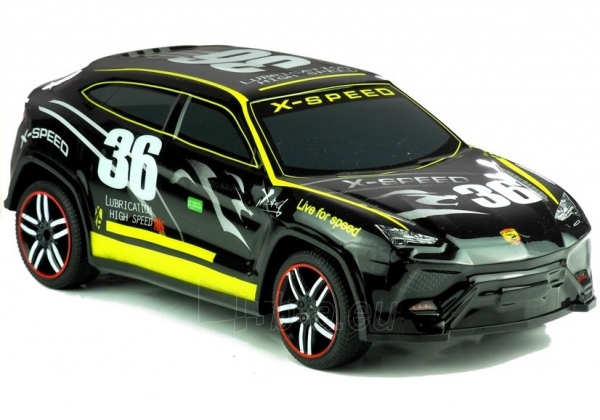 Nuotoliniu būdu valdomas X-Speed sportinis automobilis, juodas paveikslėlis 2 iš 10