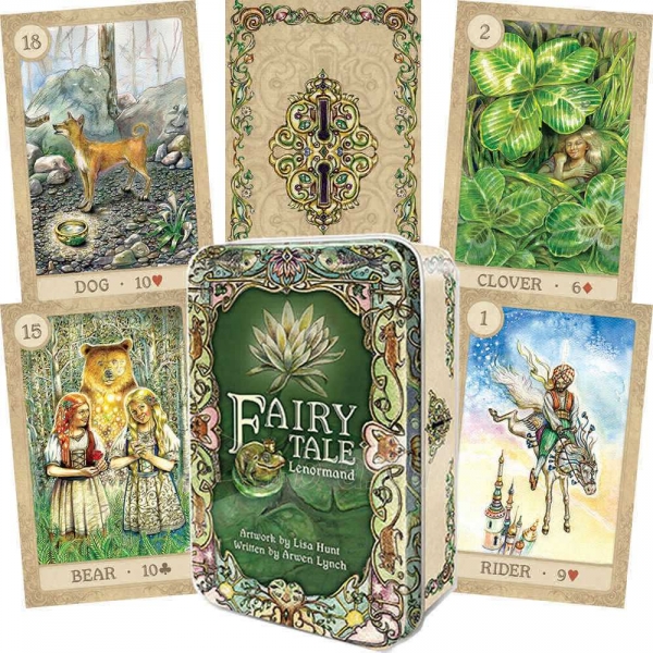 Oracle kortos Fairy Tale Lenormand skardinėje dėžutėje paveikslėlis 13 iš 13