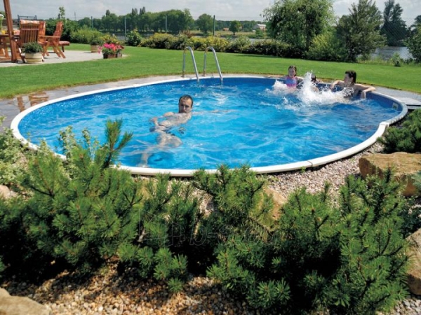 Oval outdoor swimming pool DeLuxe 404DL paveikslėlis 1 iš 3