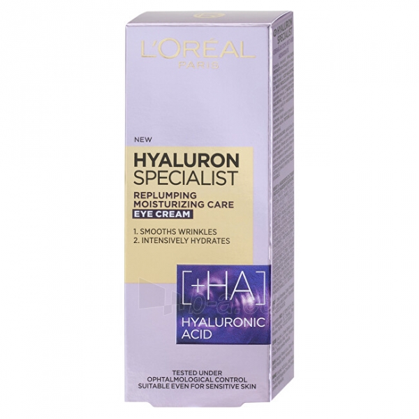 Paakių cream L´Oréal Paris L`Oréal Paris Hyaluron Special ist eye cream 15ml paveikslėlis 2 iš 4