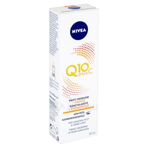 Paakių kremas Nivea Wrinkle Energizing Eye Cream Q10 Plus C 15 ml paveikslėlis 1 iš 5