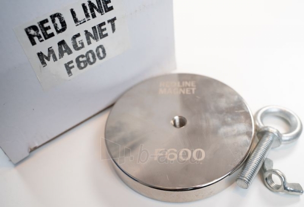 Paiieškos neodiminis magnetas F600 600kg RED LINE MAGNET + virvė 20м paveikslėlis 6 iš 6
