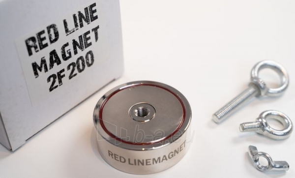 Paiieškos neodiminis magnetas RED LINE MAGNET 400kg 2F200 dvipusis paveikslėlis 6 iš 6