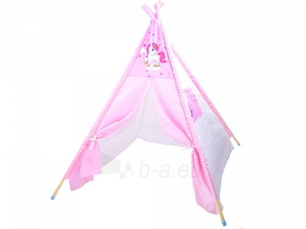 Palapinė Tent with a pink unicorn wigwam Tipi ZA3555 paveikslėlis 1 iš 8