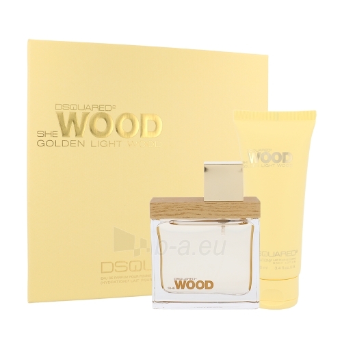Perfumed water Dsquared2 She Wood Golden Light Wood EDP 50 ml + body lotion 100 ml (Set) paveikslėlis 1 iš 1
