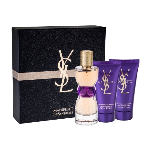 Perfumed water Yves Saint Laurent Manifesto EDP 50ml + 50ml shower gel + 50ml body lotion (Set) paveikslėlis 1 iš 1