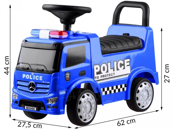Paspiriama mašinėlė "Mercedes Police", mėlyna paveikslėlis 7 iš 12