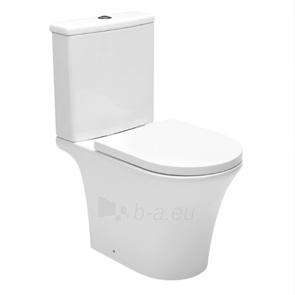 Acting toilet Swiss Aqua Technologies, Brevis Rimfree, with slow rectractable cover paveikslėlis 1 iš 9