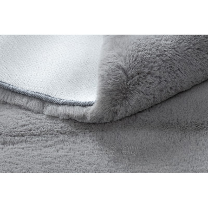 Pilkas kailio imitacijos kilimas TEDDY | 180x270 cm paveikslėlis 14 iš 16