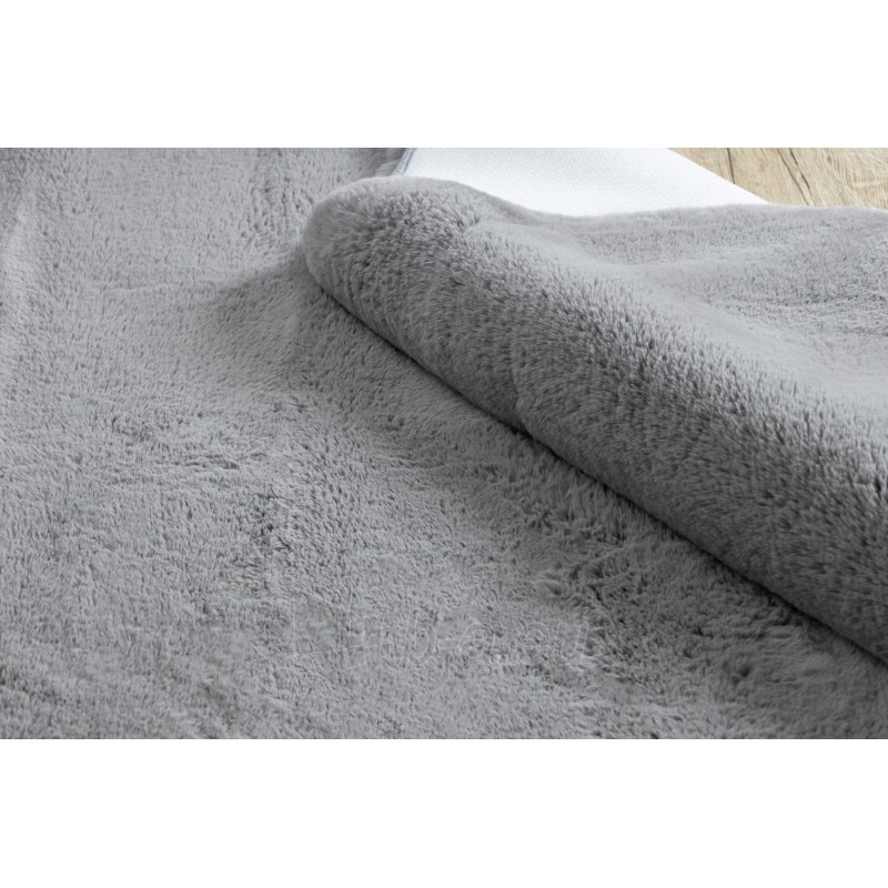 Pilkas kailio imitacijos kilimas TEDDY | 180x270 cm paveikslėlis 12 iš 16