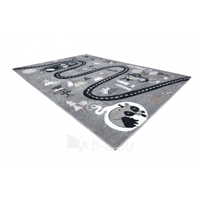 Pilkos spalvos kilimas FUN Gatvė | 120x170 cm paveikslėlis 3 iš 16