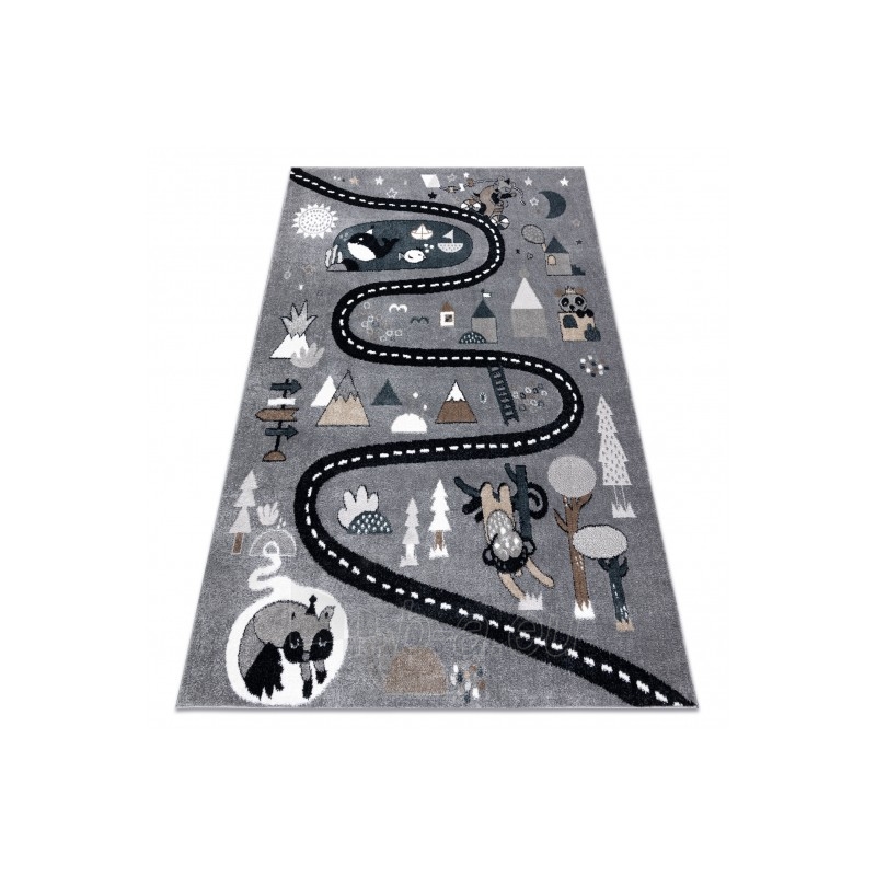 Pilkos spalvos kilimas FUN Gatvė | 120x170 cm paveikslėlis 16 iš 16