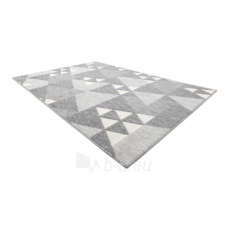 Pilkų atspalvių kilimas SPRING Trikampiai | 120x170 cm paveikslėlis 3 iš 16