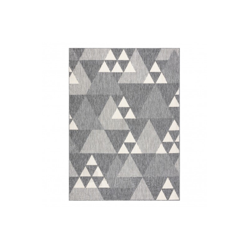 Pilkų atspalvių kilimas SPRING Trikampiai | 80x150 cm paveikslėlis 2 iš 16