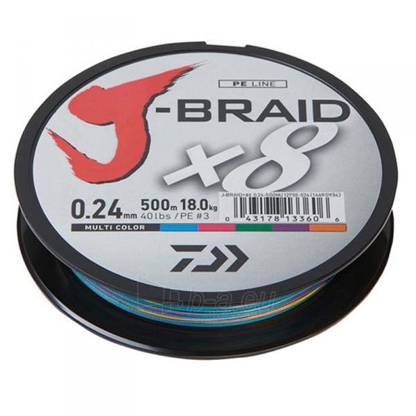 Pintas Valas J-BRAID X8 0.10mm 150m Multicolor paveikslėlis 1 iš 1