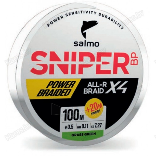 Pintas valas Salmo Sniper BP X4 0.15mm 120m, 0.13 mm paveikslėlis 1 iš 1