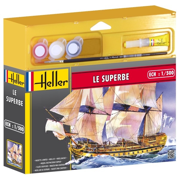 Plastikinis modelio rinkinys Heller 49067 Laivas - LE SUPERBE 1:500 paveikslėlis 1 iš 1