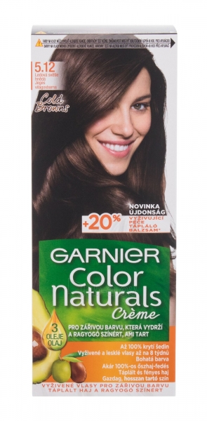 Plaukų dažai Garnier Color Naturals 5,12 Icy Light Brown Créme Hair Color 40ml paveikslėlis 1 iš 2