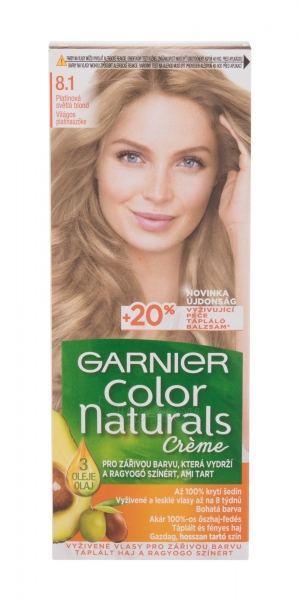 Plaukų dažai Garnier Color Naturals 8,1 Natural Light Ash Blond Créme Hair Color 40ml paveikslėlis 1 iš 2