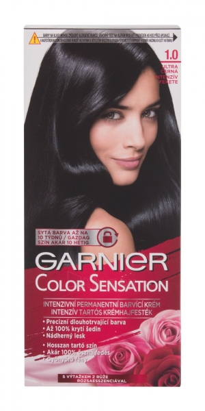 Plaukų dažai Garnier Color Sensation 1,0 Ultra Onyx Black Hair Color 40ml paveikslėlis 1 iš 2