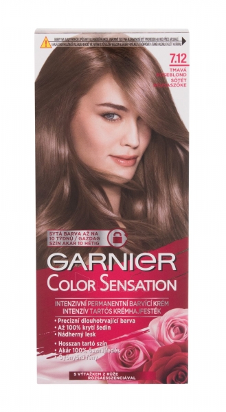 Plaukų dažai Garnier Color Sensation 7,12 Dark Roseblonde Hair Color 40ml paveikslėlis 1 iš 2