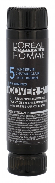Plaukų dažai L´Oreal Paris Homme Cover 5 Hair Color Cosmetic 3x50ml (Light Brown) paveikslėlis 1 iš 2