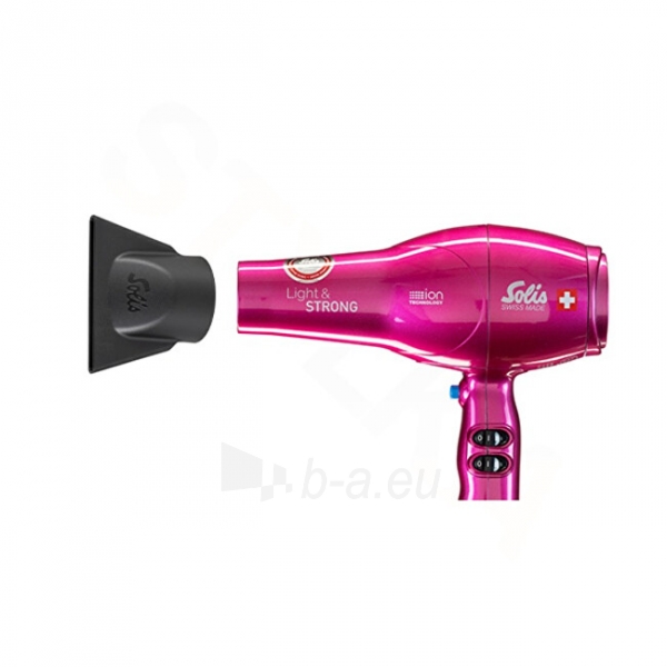 Plaukų džiovintuvas Solis Light & Strong Pink hair dryer paveikslėlis 2 iš 6