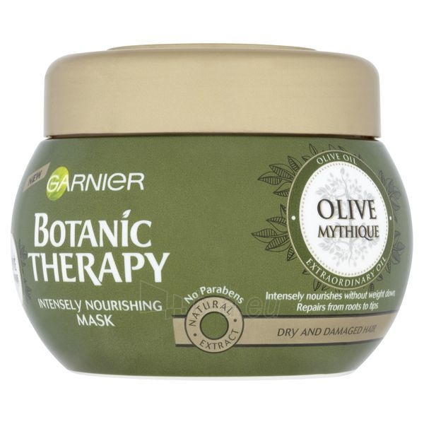 Plaukų kaukė Garnier Intensely Nourishing Mask with Olive Oil for Dry and Damaged Hair Botanic Therapy (Intensely Nourishing Mask) 300 ml paveikslėlis 2 iš 7