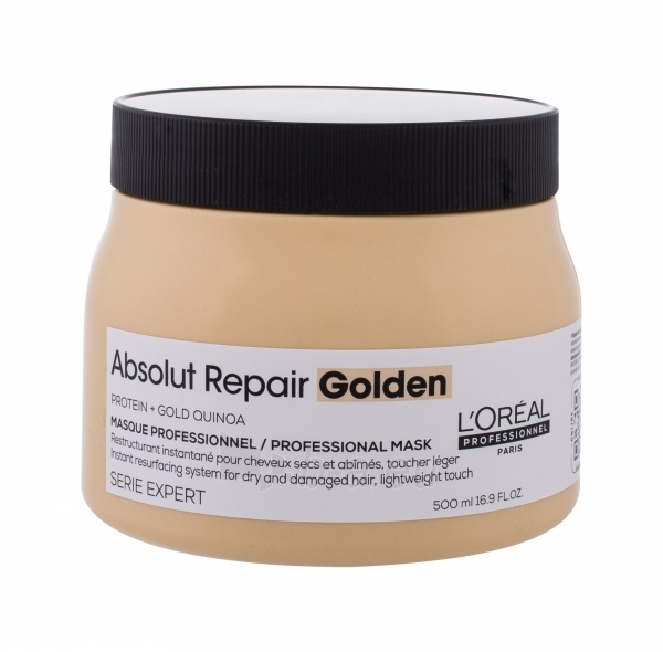 Plaukų mask L´Oréal Professionnel Série Expert Absolut Repair Gold Quinoa + Protein Hair Mask 500ml Resurfacing Golden Masque paveikslėlis 1 iš 1