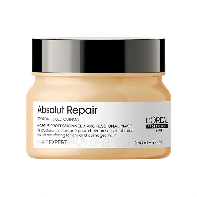 Plaukų kaukė L´Oréal Professionnel Serie Expert Absolut Repair Gold Quinoa + Protein Intensive Regenerating Mask for Damaged Hair (Instant Resurfacing Mask) - 250 ml paveikslėlis 1 iš 7