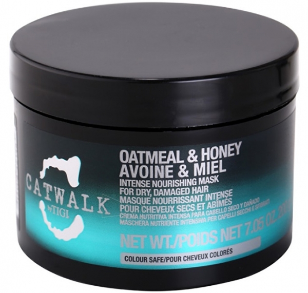 Plaukų kaukė Tigi Intensive Nourishing Mask for Dry and Damaged Hair Catwalk Oatmeal & Honey 200 g paveikslėlis 1 iš 1