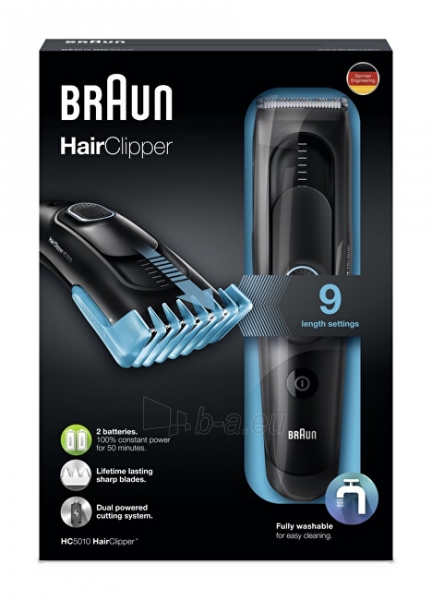 Plaukų kirpimo mašinėlė Braun HC 5010 hair clipper paveikslėlis 6 iš 6