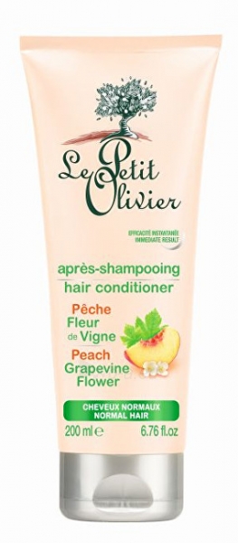 Plaukų conditioner Le Petit Olivier Hair Conditioner for normal hair, peach and grape blossom 200 ml paveikslėlis 1 iš 1