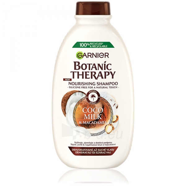 Plaukų šampūnas Garnier Botanic Therapy (Coco Milk & Macadamia Shampoo) Nutritive and Soothing Shampoo for Dry and Coarse Hair 250 ml paveikslėlis 2 iš 2
