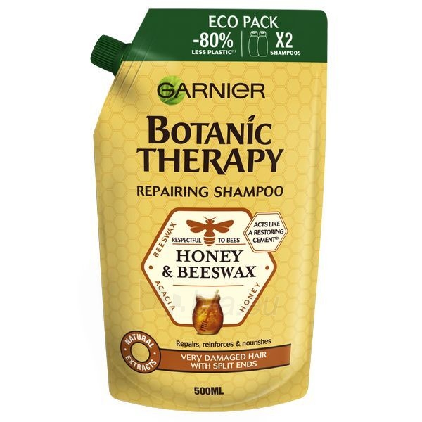 Plaukų šampūnas Garnier Shampoo with honey and propolis for very damaged hair Botanic Therapy 400 ml paveikslėlis 2 iš 8