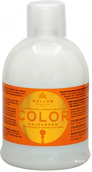 Plaukų šampūnas Kallos (Color Shampoo with Linseed Oil and UV filter)1000 ml paveikslėlis 1 iš 1