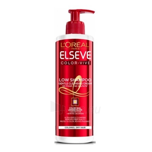 Plaukų šampūnas Loreal Paris Elseve Color Vive (Low Shampoo Gentle Cleansing Cream) 400 ml paveikslėlis 1 iš 1