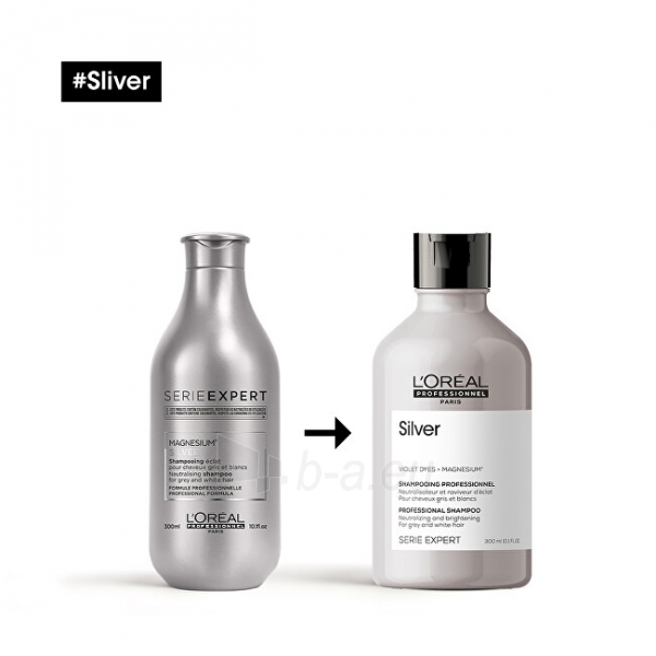 Plaukų šampūnas Loreal Professionnel Silver Shampoo for Gray and White Hair Magnesium Silver 500 ml paveikslėlis 2 iš 6