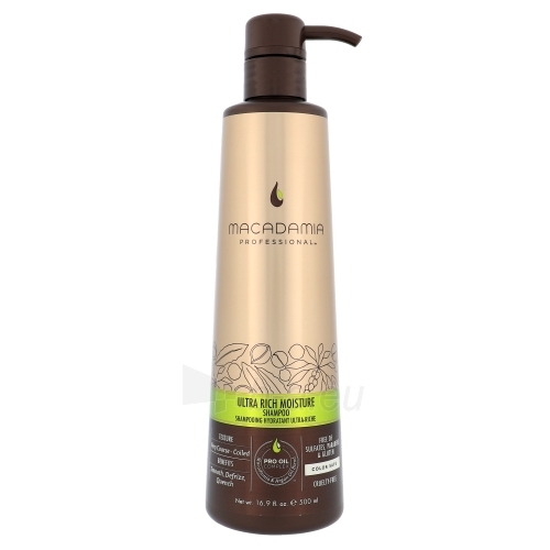 Plaukų šampūnas Macadamia Ultra Rich Moisture Shampoo Cosmetic 500ml paveikslėlis 1 iš 1
