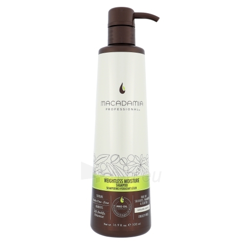 Plaukų šampūnas Macadamia Weightless Moisture Shampoo Cosmetic 500ml paveikslėlis 1 iš 1