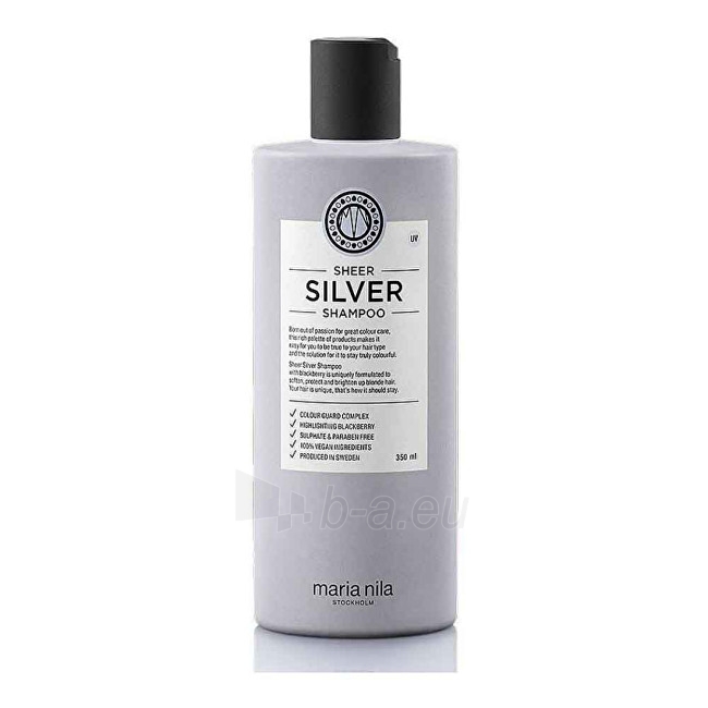 Plaukų šampūnas Maria Nila Shampoo Neutralizing Yellow Hair Tones Sheer Silver (Shampoo) 350 ml paveikslėlis 1 iš 2