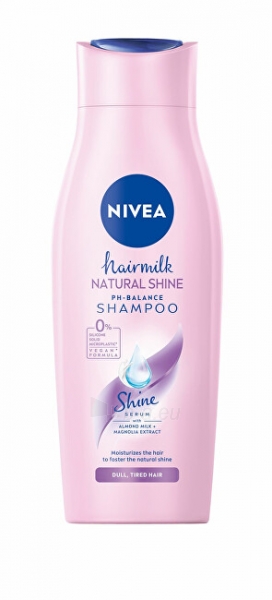 Plaukų šampūnas Nivea Caring Shampoo with Milk and Silk Proteins for Glossy Hair without Shine Hair milk Shine ( Care Shampoo) 400 ml paveikslėlis 1 iš 3