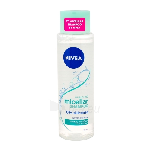 Plaukų šampūnas Nivea Purifying Micellar Shampoo Cosmetic 400ml paveikslėlis 1 iš 1