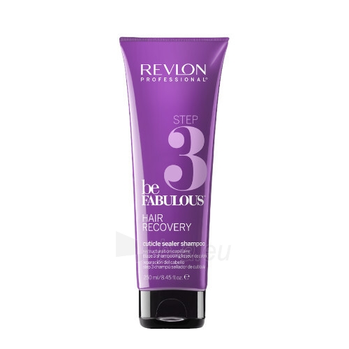 Plaukų šampūnas Revlon Professional Regenerating Shampoo For Damaged Hair Be Fabulous Hair Recovery (Cuticle Sealer Shapooo) 250 ml paveikslėlis 1 iš 1