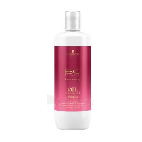Plaukų šampūnas Schwarzkopf Professional Caring shampoo to protect hair color BC Bonacure Oil Miracle (Brazilnut Oil Shampoo For All Hair Types)1000 ml paveikslėlis 2 iš 2