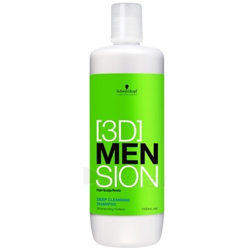 Plaukų šampūnas Schwarzkopf Professional Deep cleansing shampoo for men 3D (Deep Cleansing Shampoo)1000 ml paveikslėlis 2 iš 3