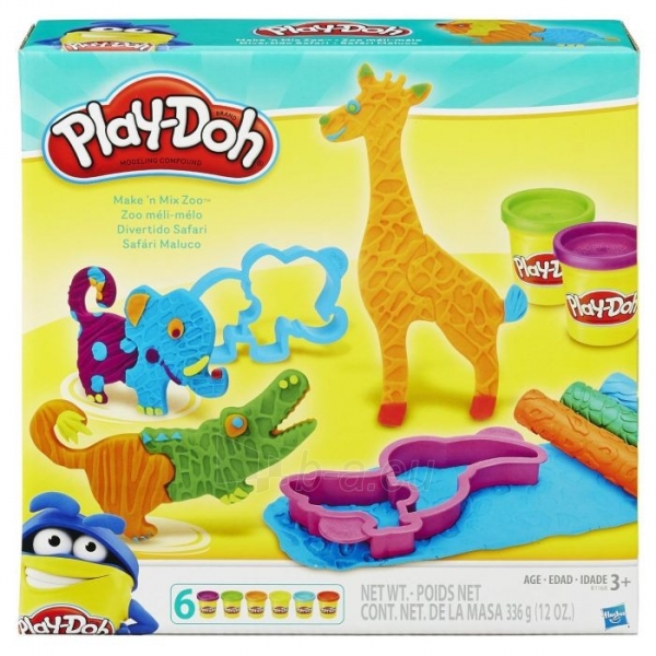 Play-Doh B1168 Plastilinas su formelėmis Safaris paveikslėlis 1 iš 2
