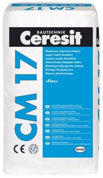 Plytelių klijai Ceresit CM17 Super Flexble 25kg paveikslėlis 1 iš 1